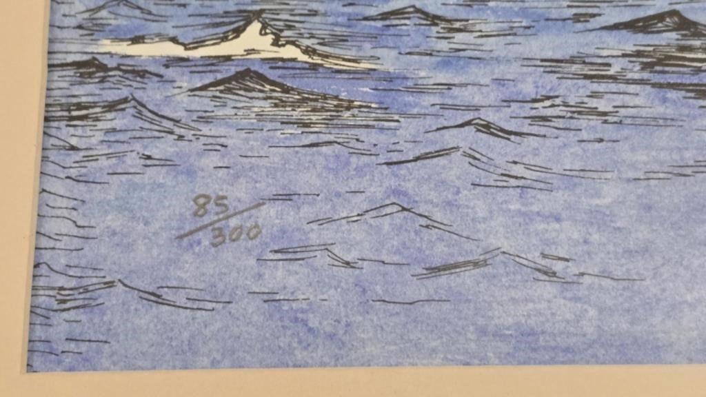 Artwork by Jim Hutchings, " The Bluewater Bridge Sarnia "