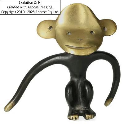 Messing, teilweise schwarz patiniert; Gewinde aus Metall; Alters- und Gebrauchsspuren, zerkratzt; H. 11 cm. (SH) by Walter Bosse