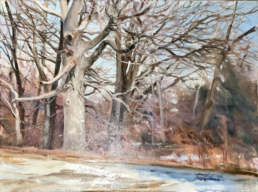 Artwork by Fritz Hoffman, Three Fritz Hoffman Oil Painting Paintings measure 16” x 12, Made of Oil Painting Painting