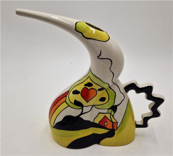 LORNA BAILEY Extra Large 27cm x 28cm DOUBLE ZIG ZAG JUG IN THE LYME VALLEY DESIGN (Available For One Day Only by Lorna Bailey, 2005