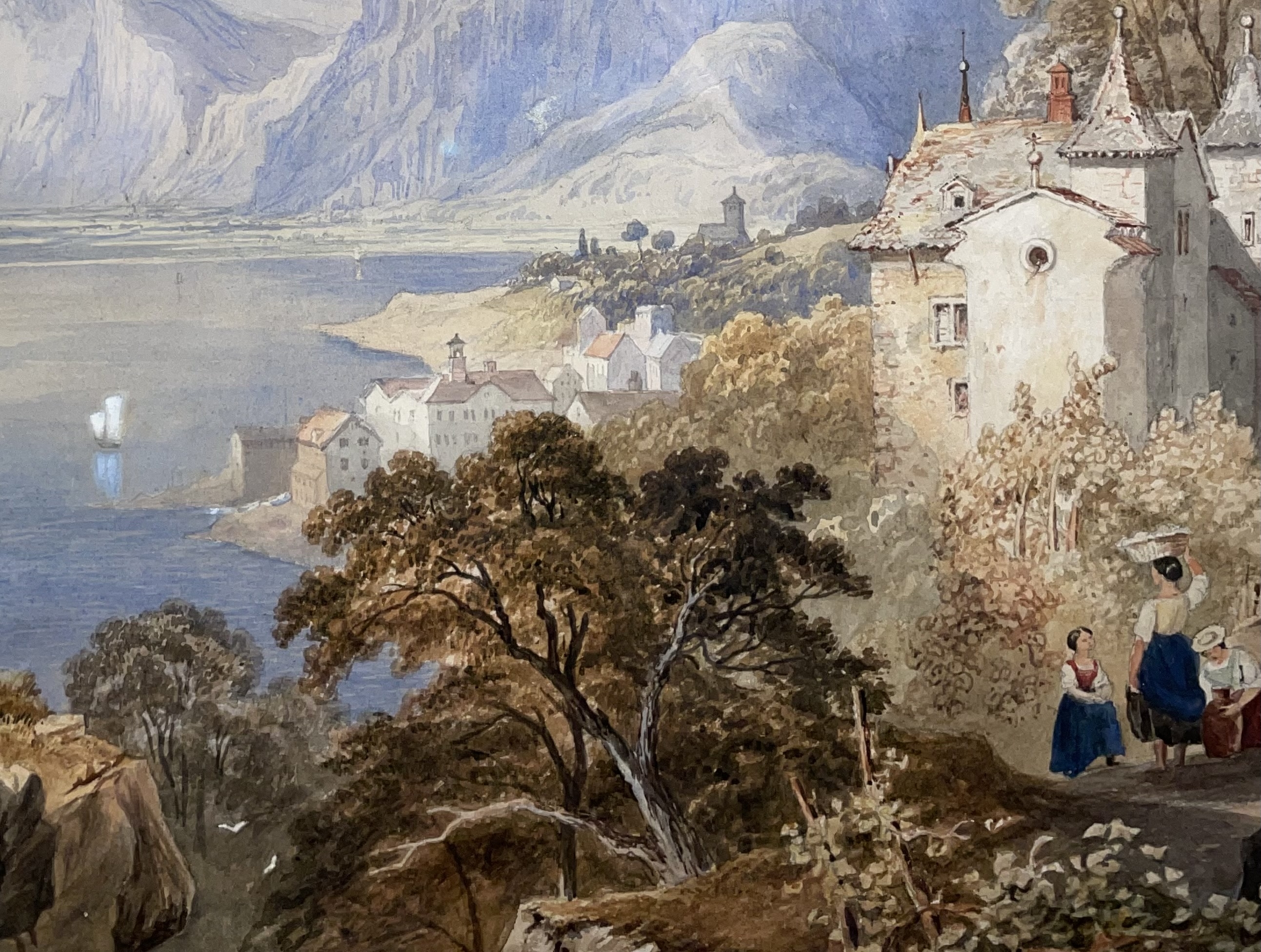 James Burrell Smith | An extensive Continental lake scene with ...