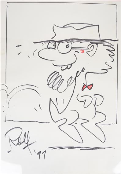 Rolf Harris | felt tip pen Rolfaroo caricature (97) | MutualArt
