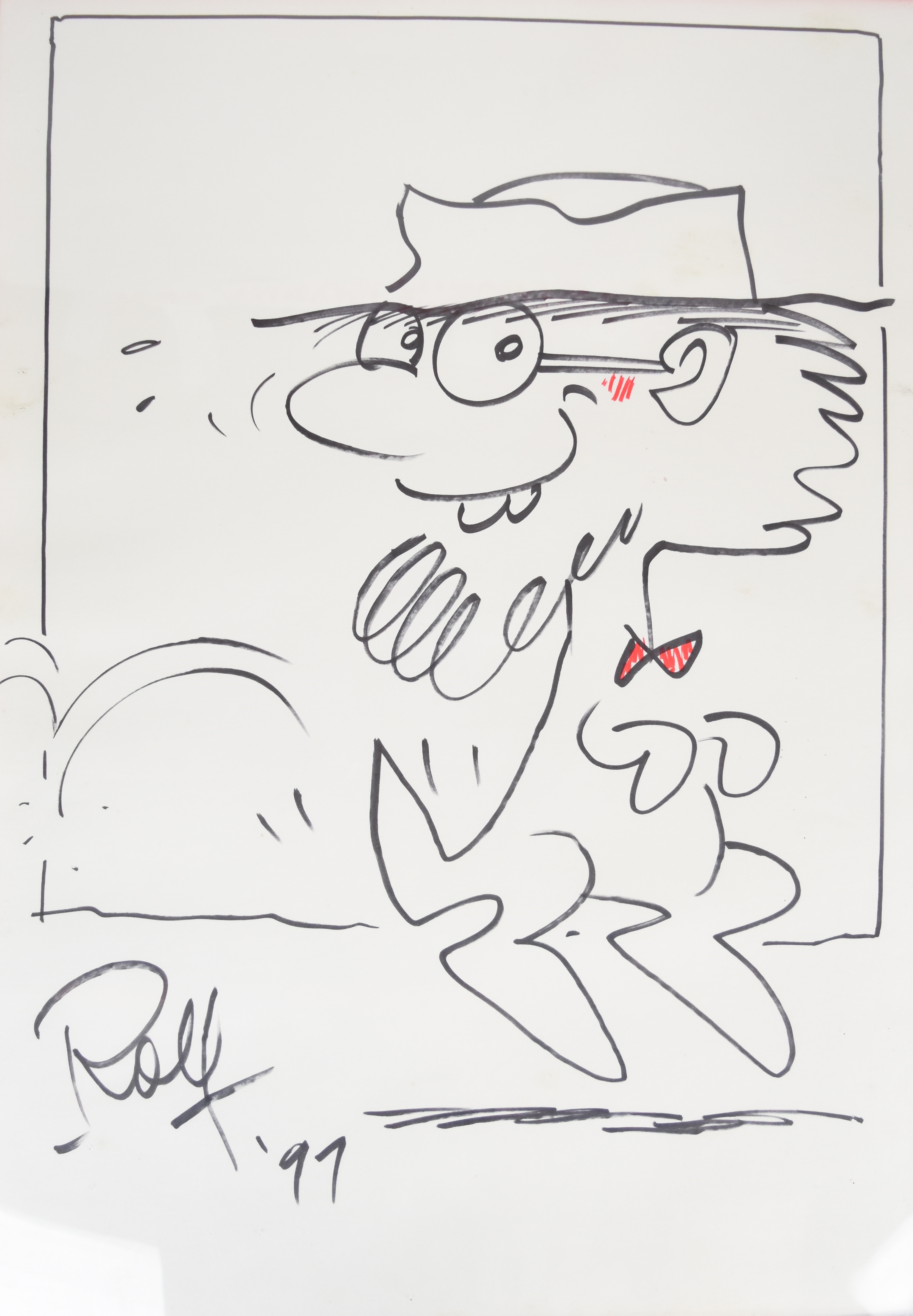 Rolf Harris | felt tip pen Rolfaroo caricature (97) | MutualArt