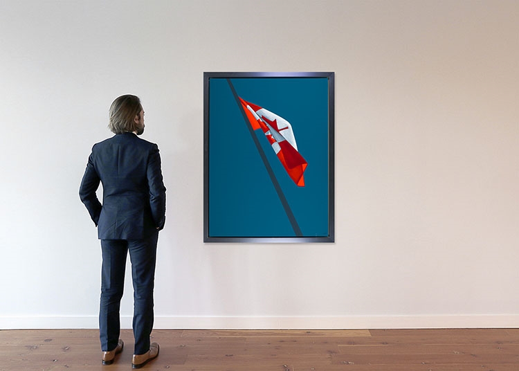 Artwork by Charles Pachter, The Painted Flag, Made of acrylic on canvas