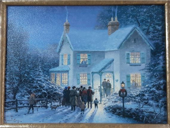 EVENING CAROLLERS by Thomas Kinkade