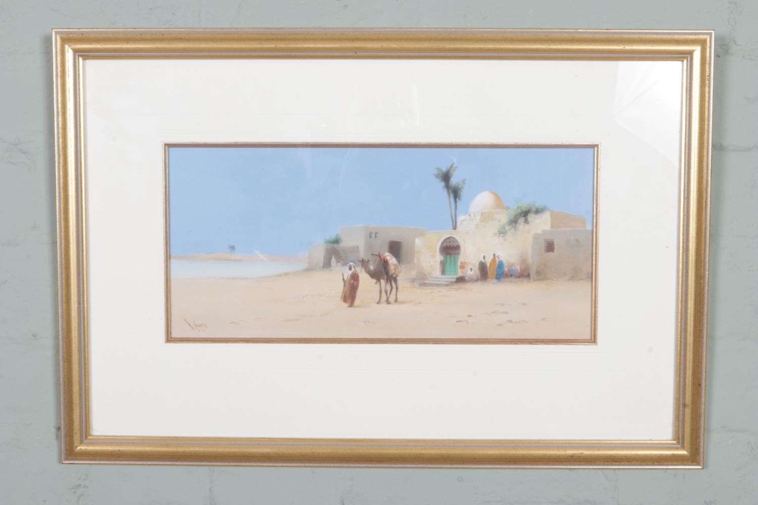 R Cooper | R. Cooper framed depicting an Egyptian landscape scene ...