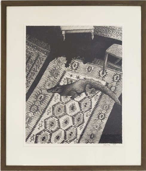 'Crocodile and Kilim' by Anne Rae, 1989