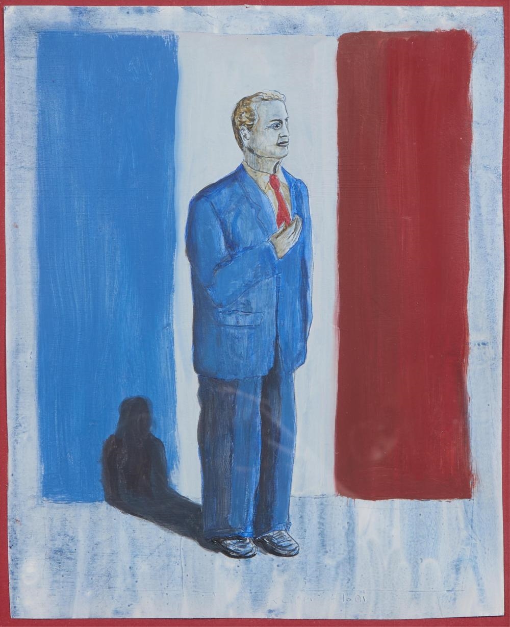 Charles Keiger | Politician in front of French Flag (16) | MutualArt