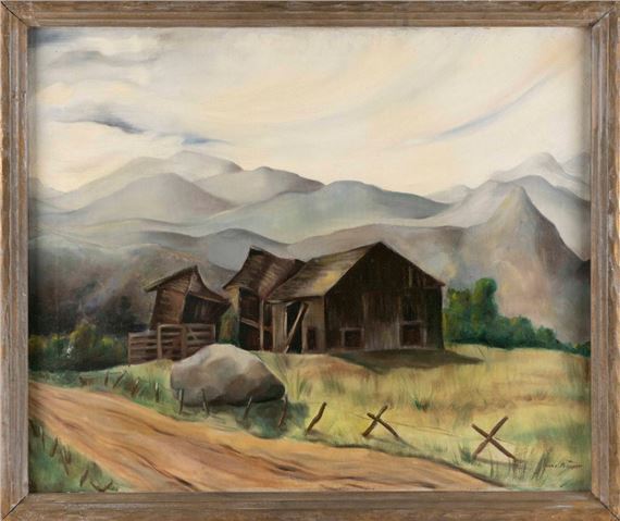 Farm scene by Ganz Propper, 20th Century