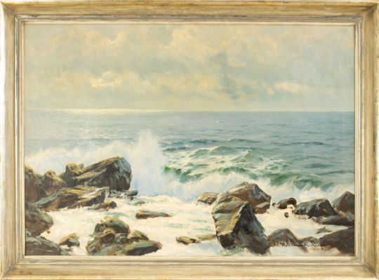 Stürmische Küste by Karl Rowedder - Ruge