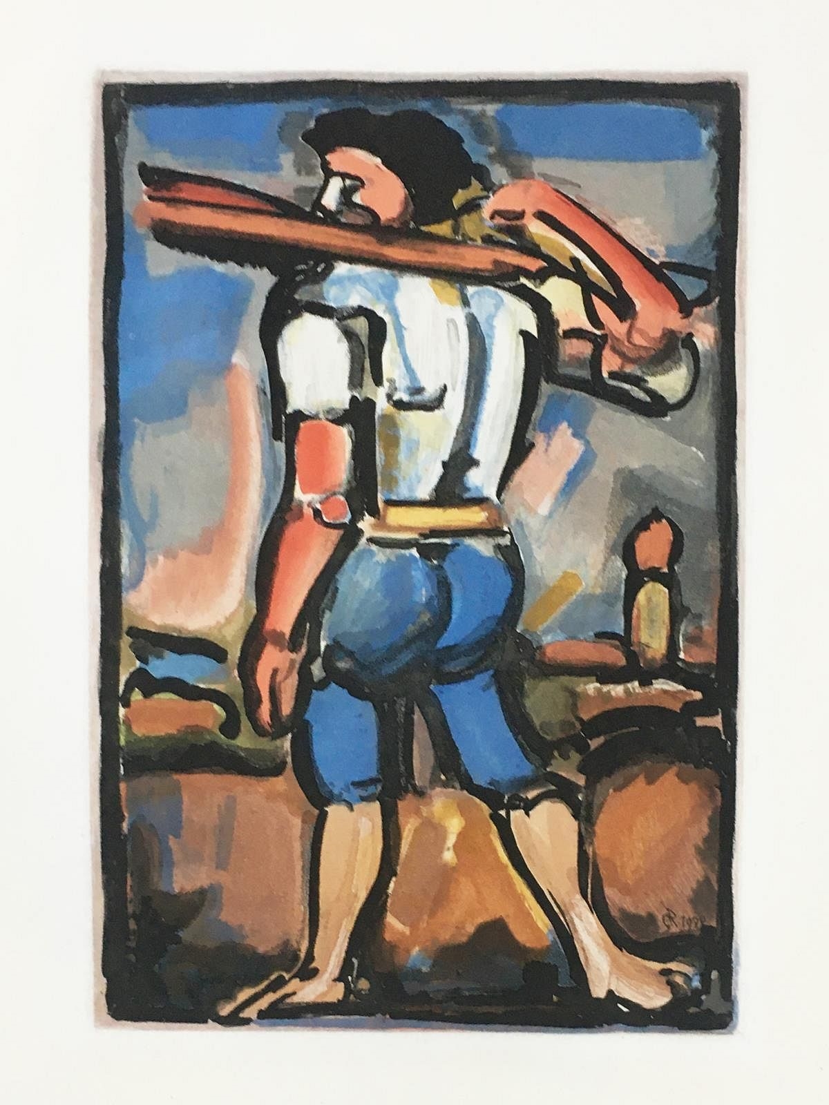 Georges Rouault | Georges Rouault - Aide Borreau Portant un des Bois de ...