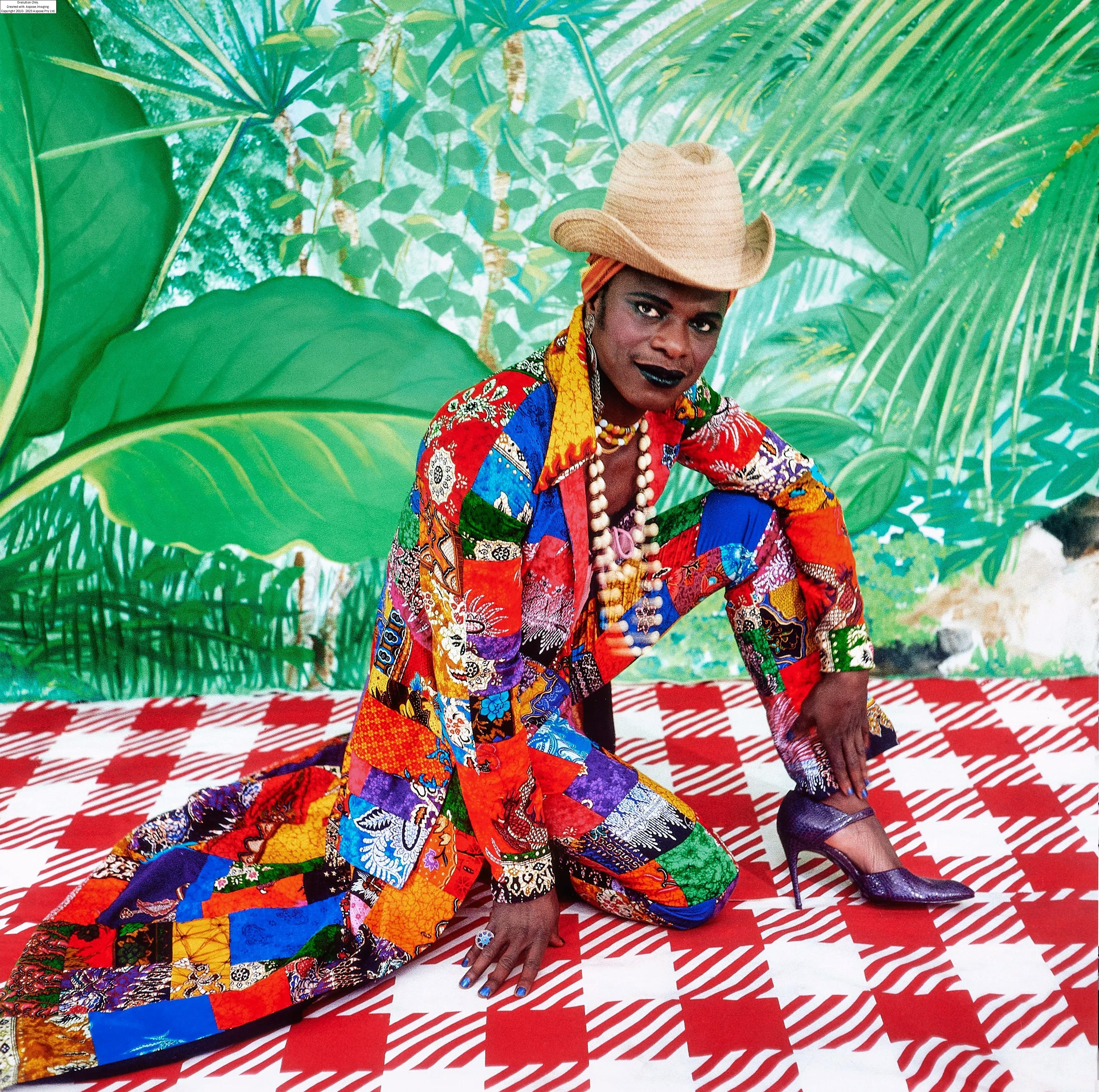 Artwork by Samuel Fosso, La femme américaine libérée des années 70, Made of chromogenic print