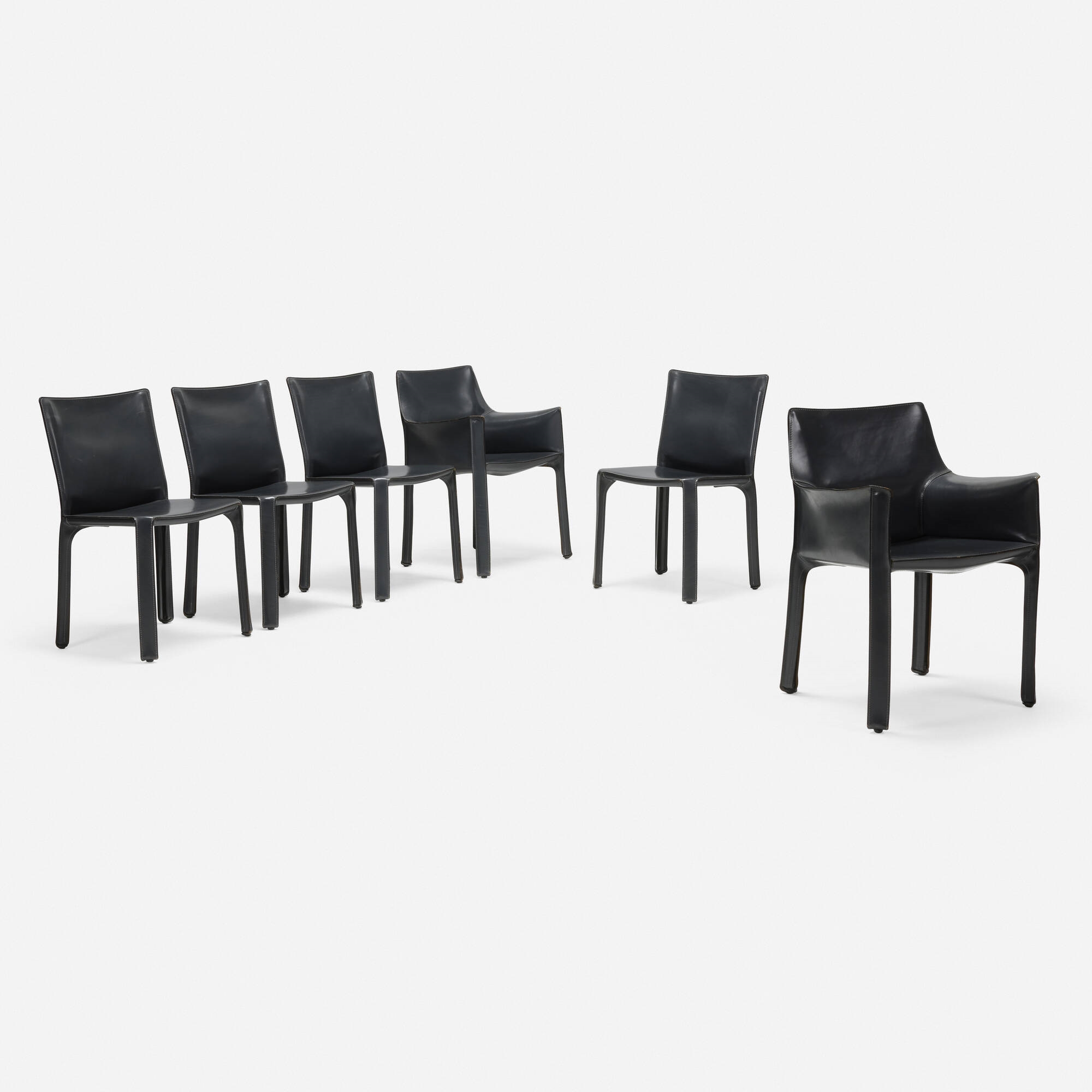 Artwork by Mario Bellini, Cab chairs, set of six, Made of enameled steel, plastic