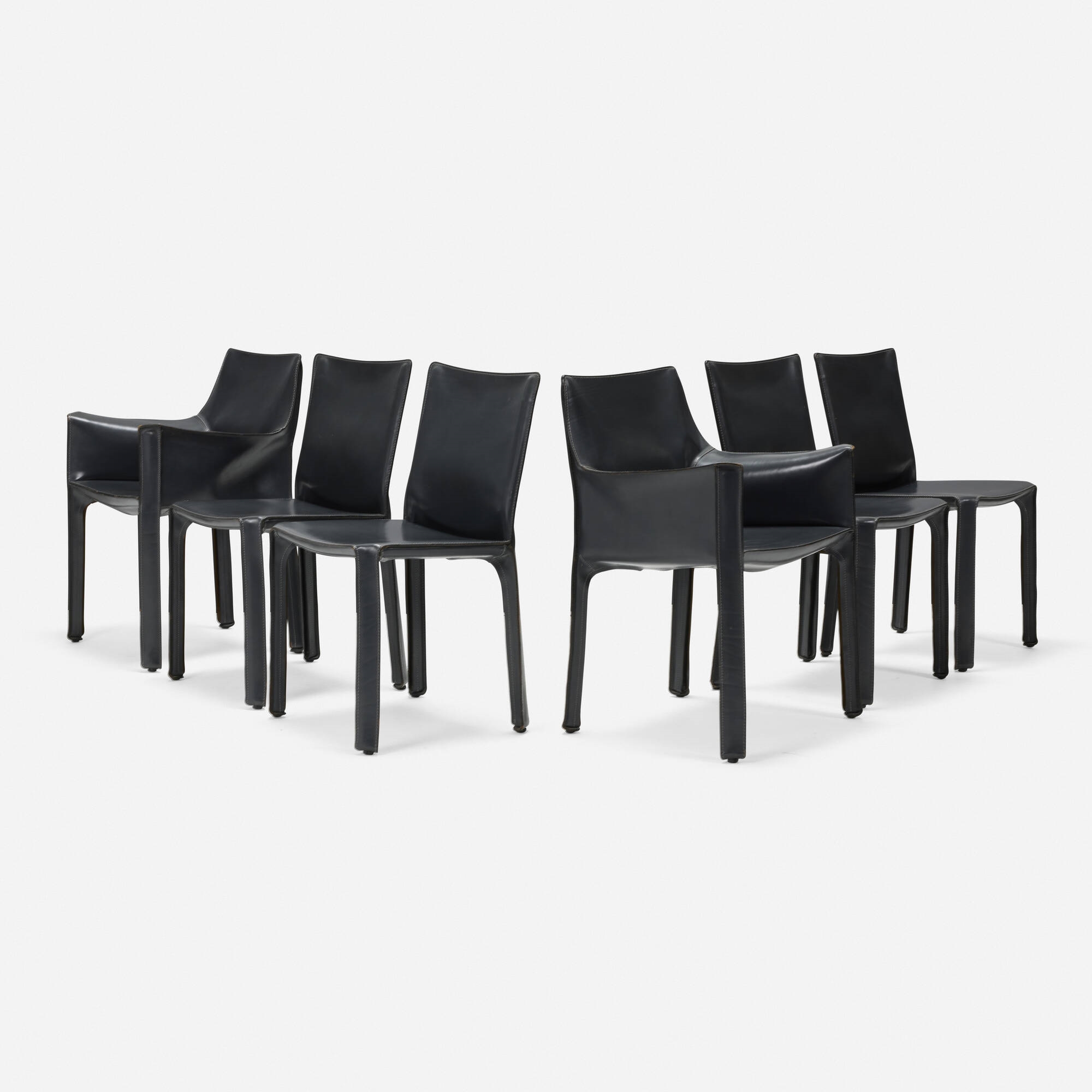 Artwork by Mario Bellini, Cab chairs, set of six, Made of enameled steel, plastic