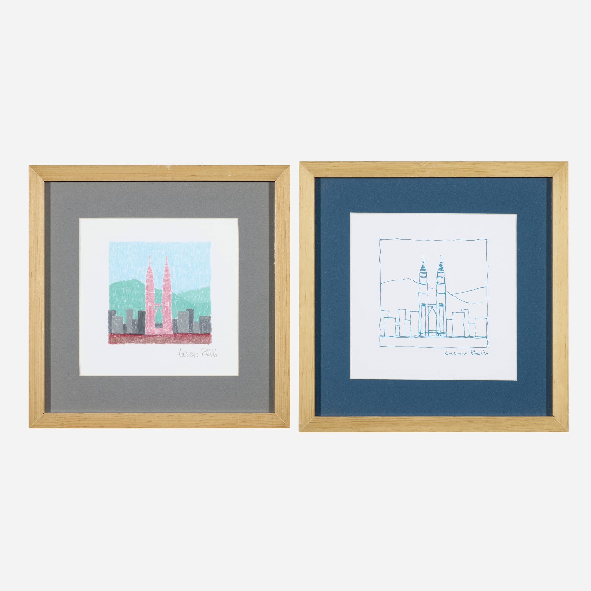 César Pelli | Petronas Towers (two works (Circa 1993) | MutualArt