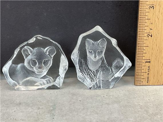 Mats Jonasson | Mats Jonasson engraved crystal wildlife sculptures