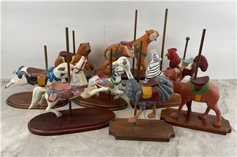 set of carousel animals (9) - John Hanebury