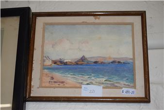 study of a coastal scene - Cyril Roberts