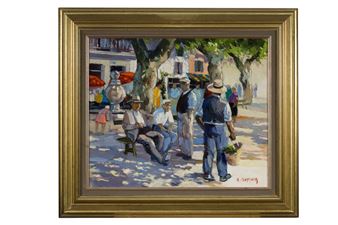 On the village square - André Deymonaz