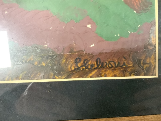 Artwork by Hassan Slaoui, MOROCCAN SIGNED OIL FRAMED AND GLAZED 60, Made of Glazed