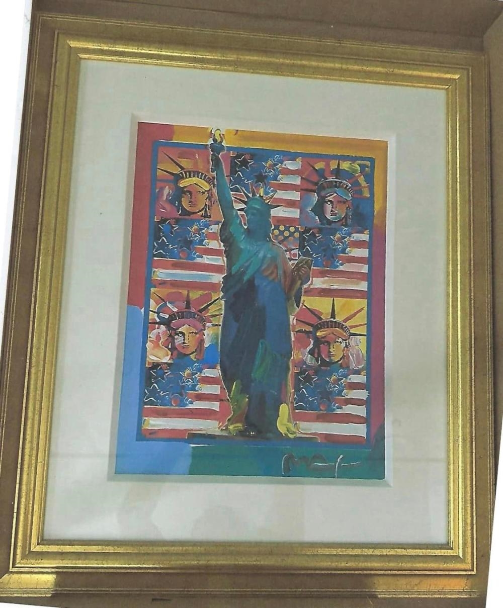 Peter Max | God Bless America - With 5 Liberties (2001) | MutualArt