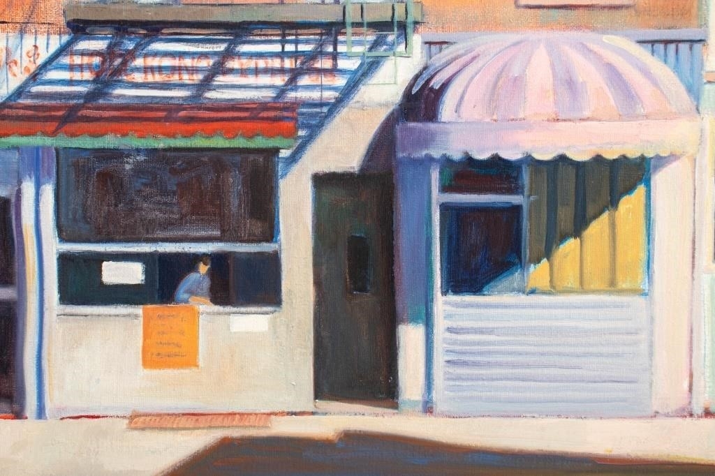 Artwork by A. Day, Day Signed Street Scene Oil on Canvas, Made of oil on canvas