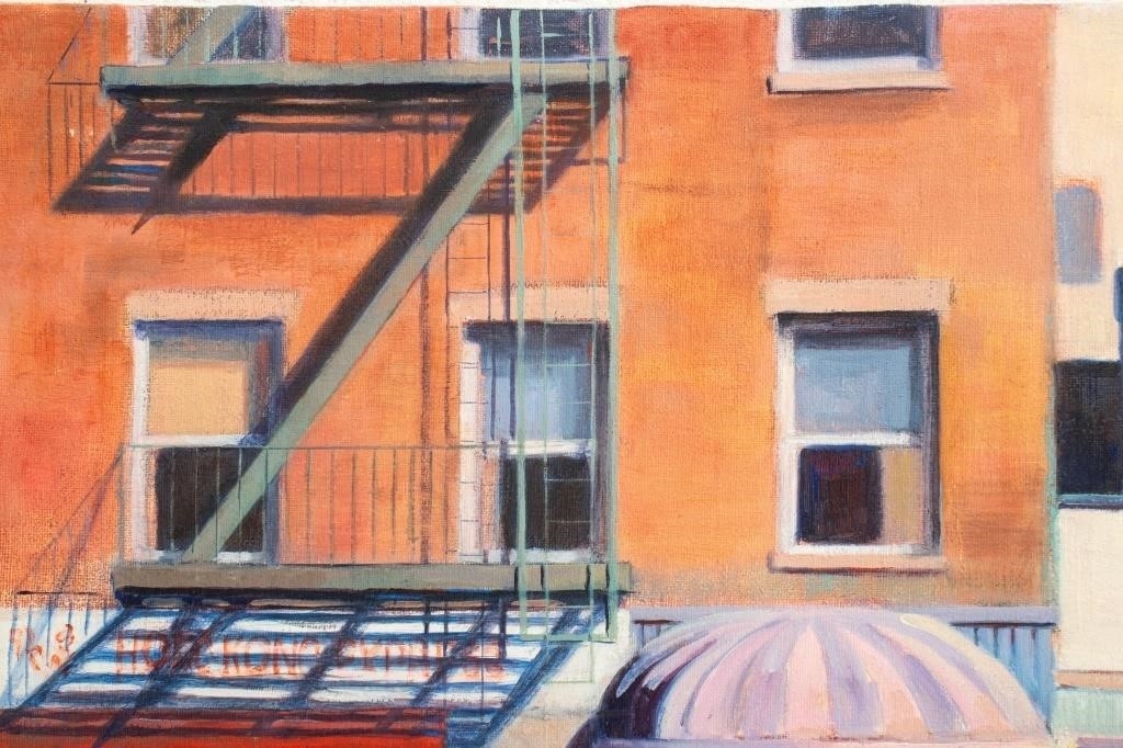 Artwork by A. Day, Day Signed Street Scene Oil on Canvas, Made of oil on canvas