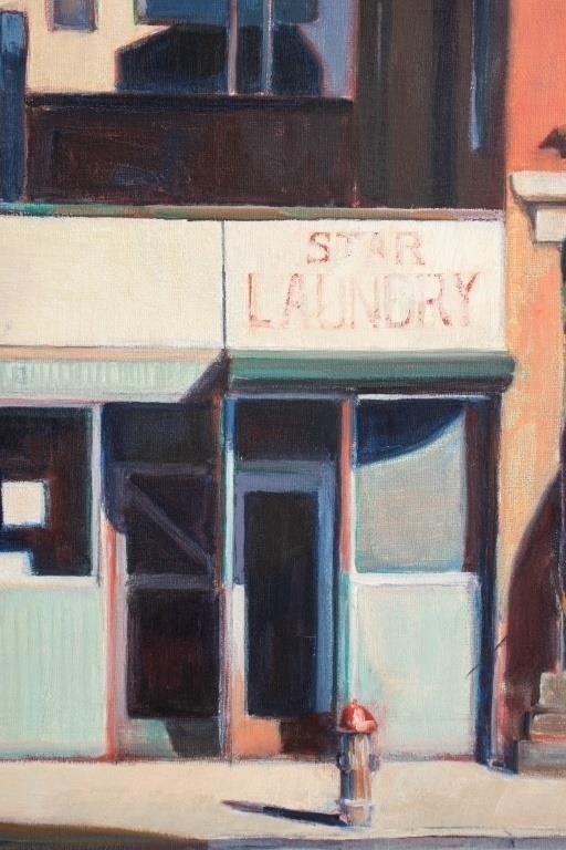 Artwork by A. Day, Day Signed Street Scene Oil on Canvas, Made of oil on canvas