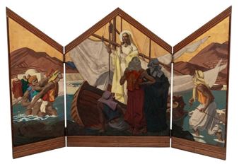 Frank Reilly Fishers of Men Triptych Altar Piece - Frank J. Reilly