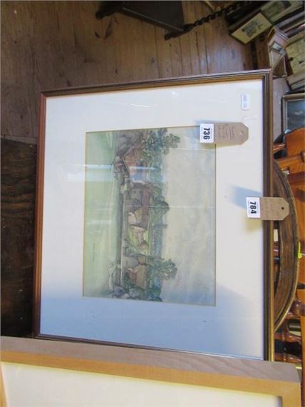 E OWEN JENNINGS COTSWOLDS WATERCOLOUR - Edgar Owen Jennings