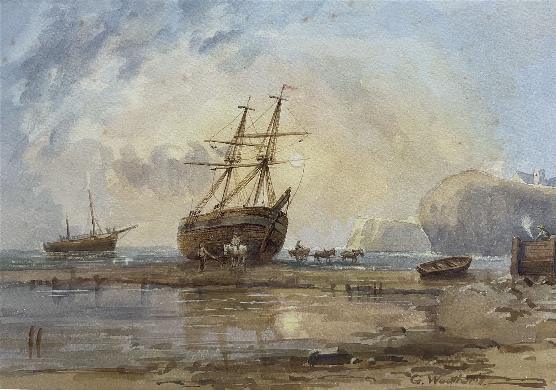 George Weatherill | Beached Boat on a Shore | MutualArt