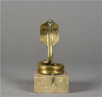 Gilt bronze cobra watch-holder - Gaston Rischmann