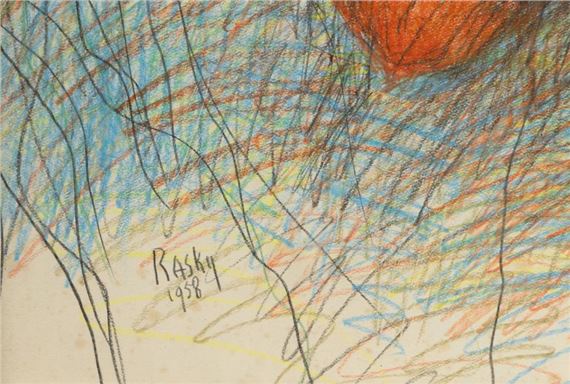Marie-Madeleine de Rasky | Femme à la cigarette (1958) | MutualArt