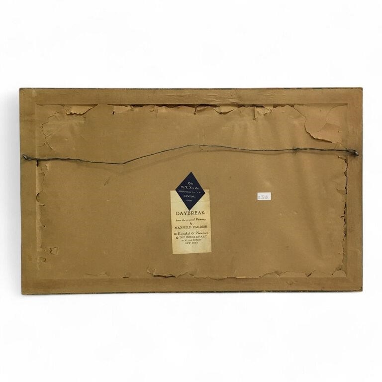 Artwork by Maxfield Parrish, Maxfield Parrish Print, Daybreak, Made of Glass