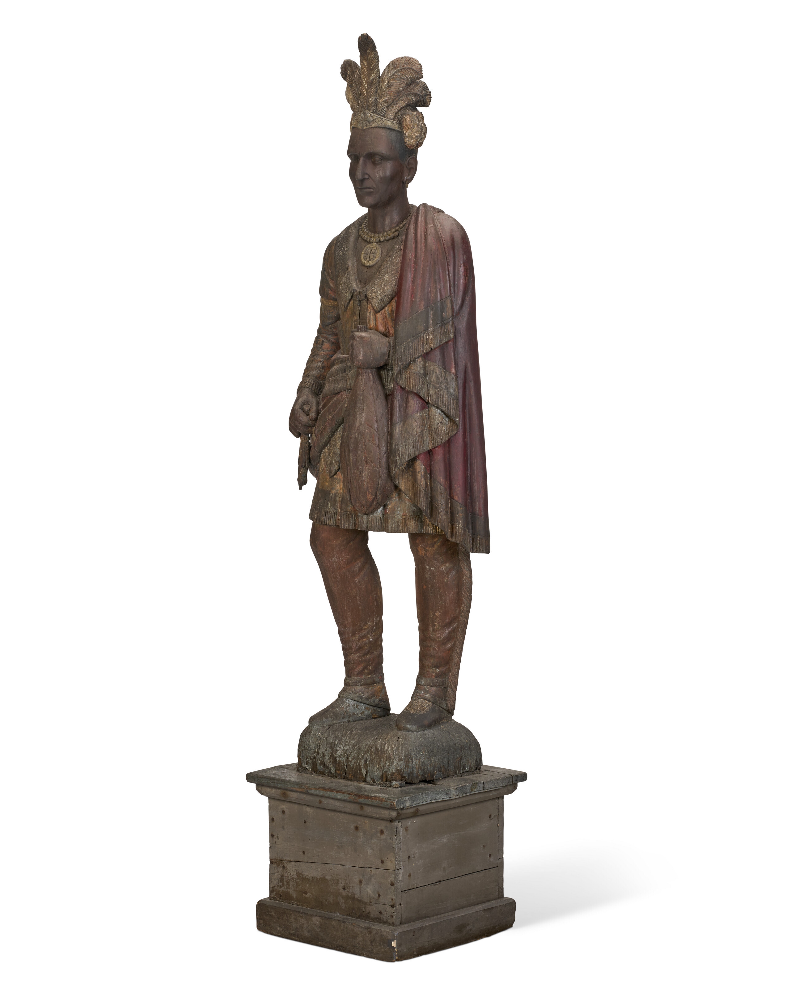 Artwork by Julius Theodore Melchers, ATTRIBUTED TO JULIUS THEODORE MELCHERS (1829-1909), DETROIT, MICHIGAN, LATE 19TH CENTURY, Made of CARVED AND POLYCHROME PAINT