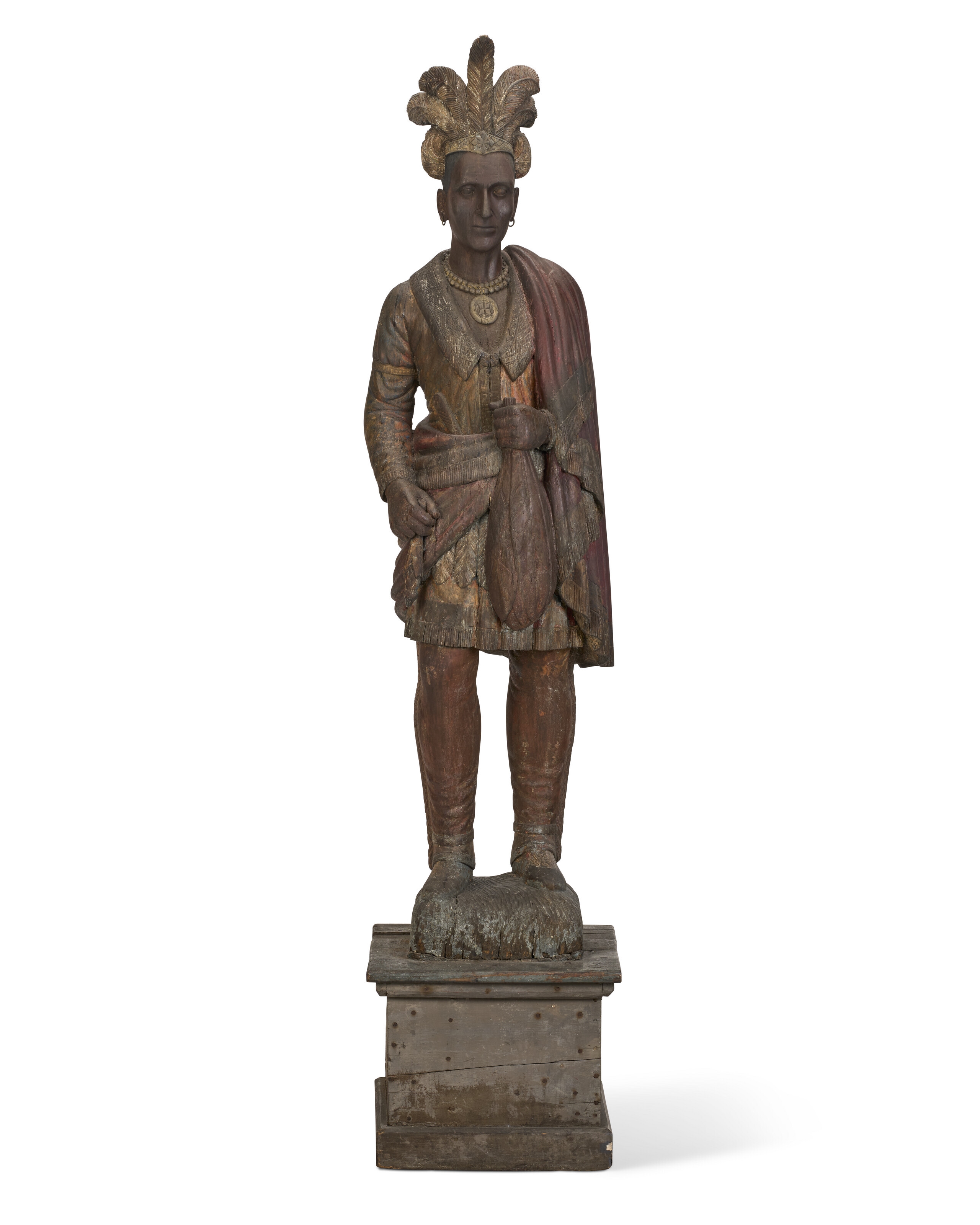 Artwork by Julius Theodore Melchers, ATTRIBUTED TO JULIUS THEODORE MELCHERS (1829-1909), DETROIT, MICHIGAN, LATE 19TH CENTURY, Made of CARVED AND POLYCHROME PAINT