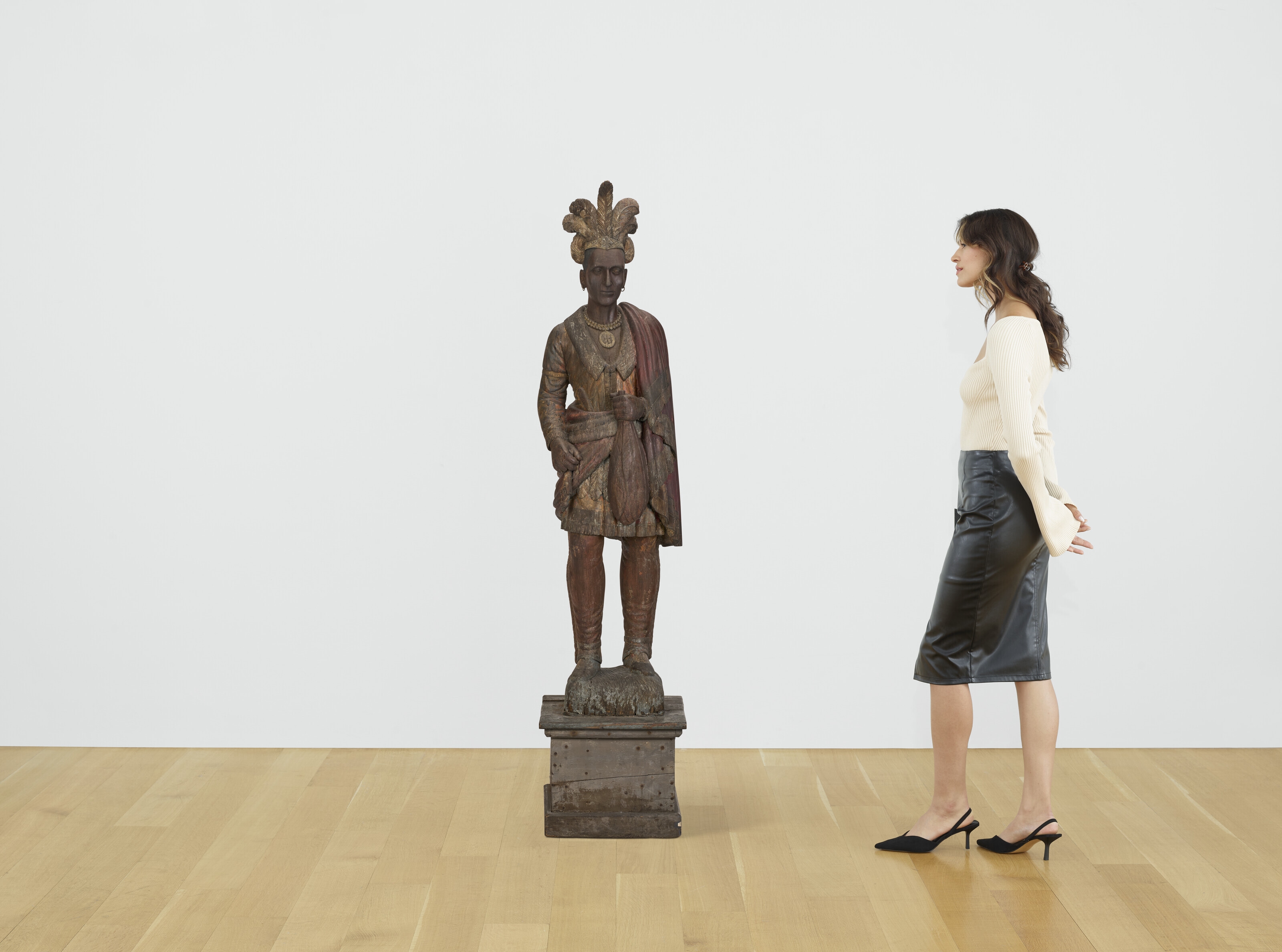 Artwork by Julius Theodore Melchers, ATTRIBUTED TO JULIUS THEODORE MELCHERS (1829-1909), DETROIT, MICHIGAN, LATE 19TH CENTURY, Made of CARVED AND POLYCHROME PAINT