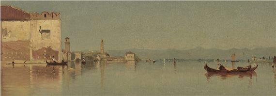 Venice (near the Arsenal by Sanford Robinson Gifford, Painted in 1869