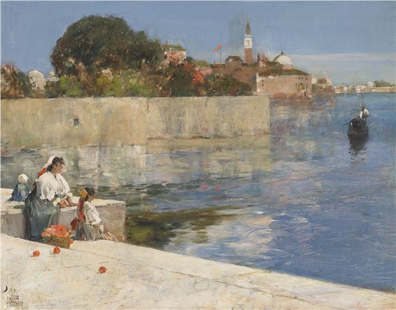 View of Venice by Childe Hassam, Painted circa 1883