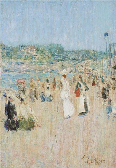 Beach at Newport by Childe Hassam, Painted in 1901