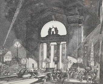 Artwork by William Martin Larkins, etching, Made of etching