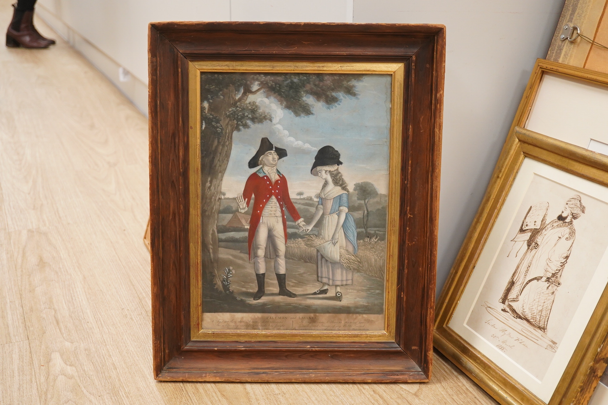 Artwork by Robert Sayer, J. Bennett, ‘Palemon and Lavinia’, Made of hand coloured engraving