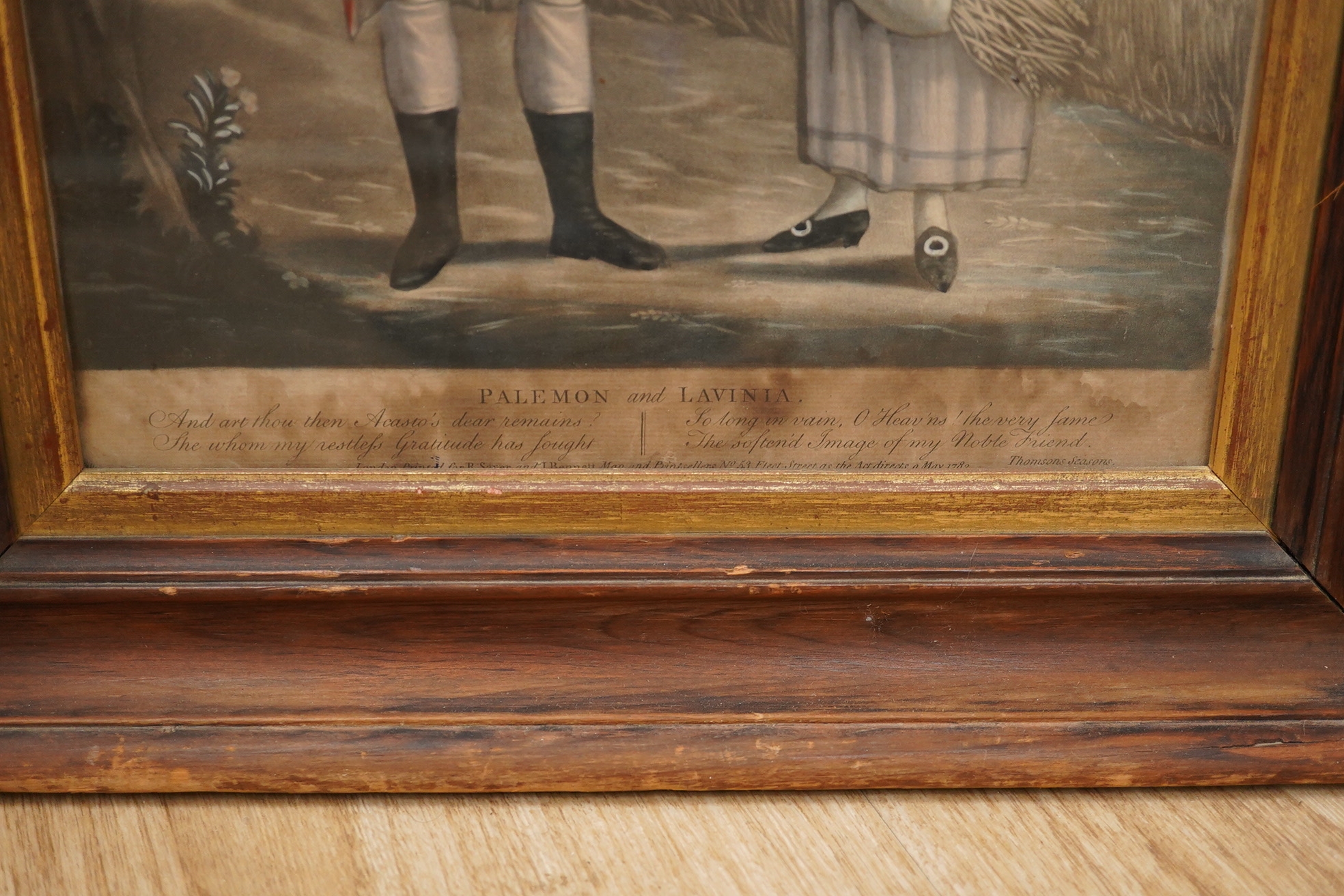 Artwork by Robert Sayer, J. Bennett, ‘Palemon and Lavinia’, Made of hand coloured engraving