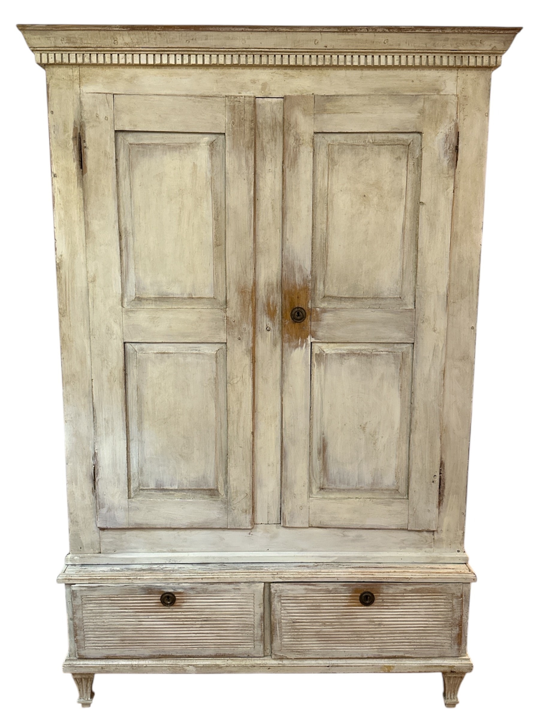 Michael Del Piero | An Antique White French Armoire | MutualArt