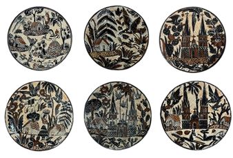 A Set of 6 Plates - Balbino Lucano