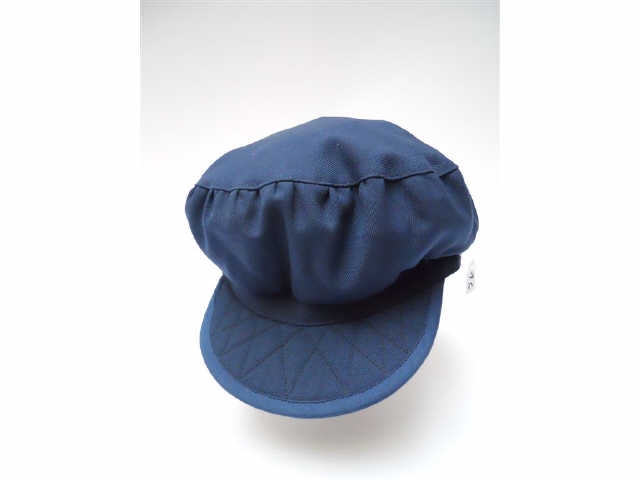 Artwork by Yohji Yamamoto, YOHJI YAMAMOTO. Casquette d'esprit marin en toile marine, Made of Toile