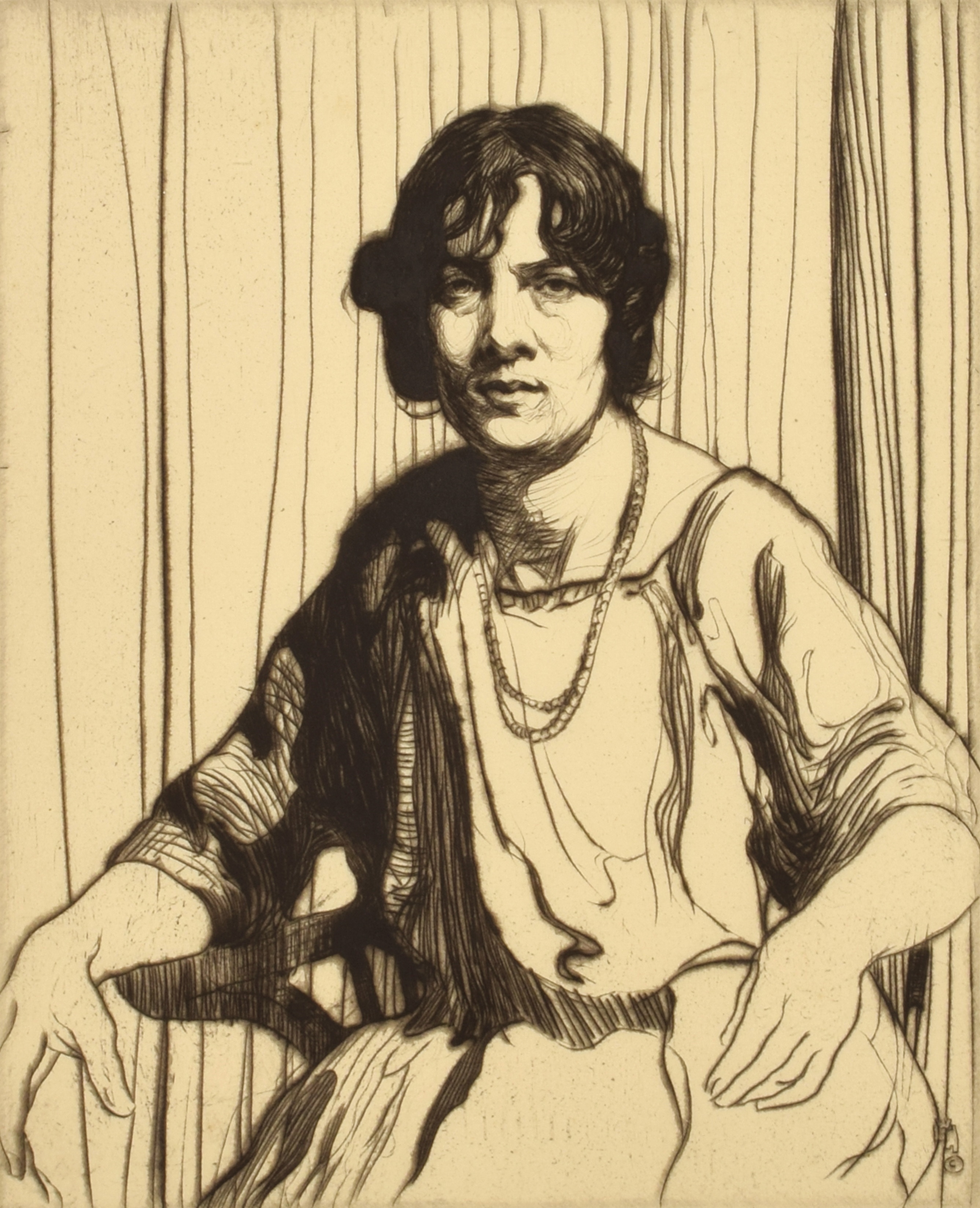 Artwork by William Lee-Hankey, Tragédienne, Made of etching