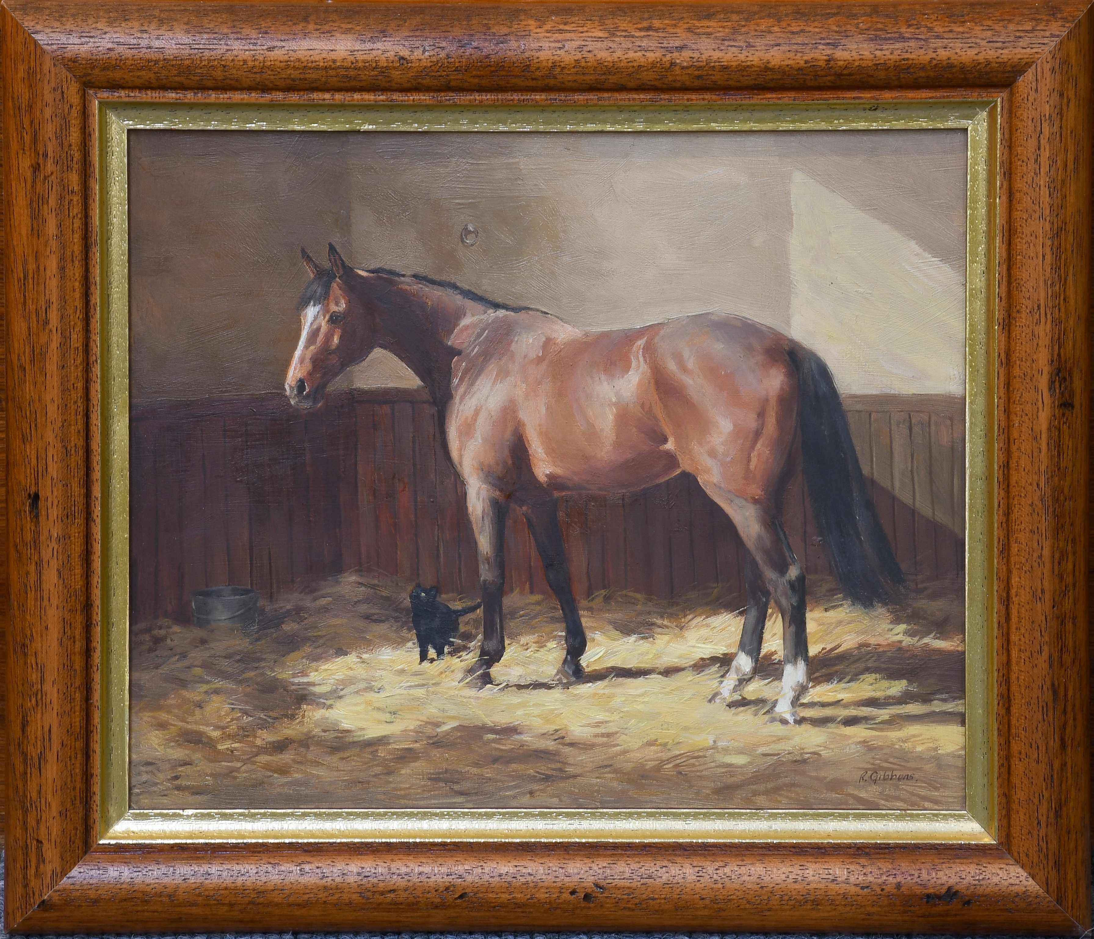 Artwork by Ruth Gibbons, Companions, Made of oil on board