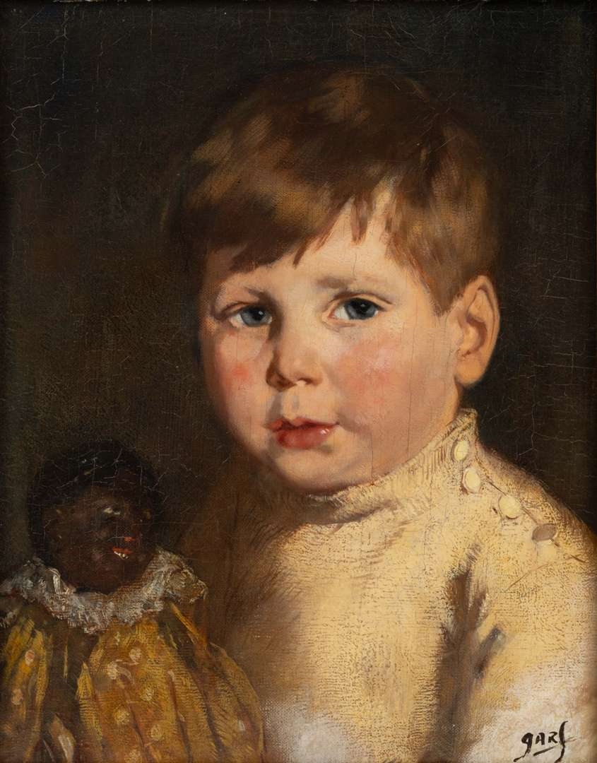 Salomon Garf | Portrait of two boys, possibly the artist's own son ...