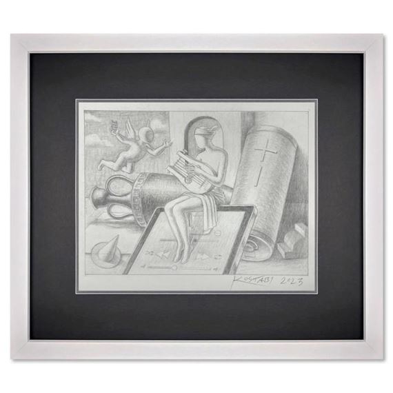 Mark Kostabi | The Path of Ambition - New York Framed Original